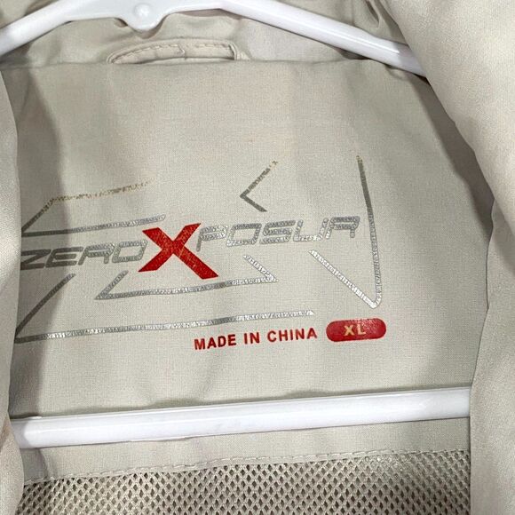 ZeroXposur Jacket Women's XL Beige Bomber Mesh Lined Hooded Workwear Streetwear - Picture 3 of 8